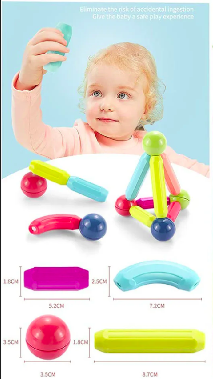 Juego de bloques educativos de construcción magnéticos educativos Montessori para niños y niñas